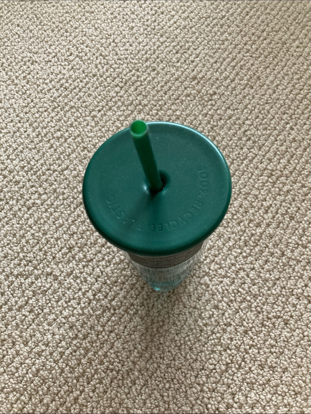 NEW Starbucks Clear Glass Tumbler with Dark Green Lid Straw NWT - Picture 4 of 7